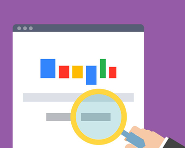 An illustrative concept of investigating Google Chrome search browser with a magnifying glass