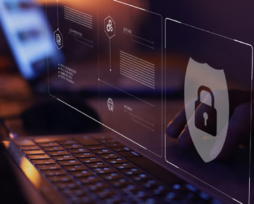 internet security concept, firewall and data protection