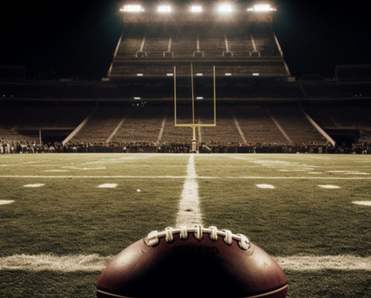 Football in a stadium