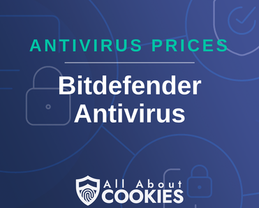 A blue background with images of locks and shields and the text &quot;Antivirus Prices: Bitdefender Antivirus&quot;
