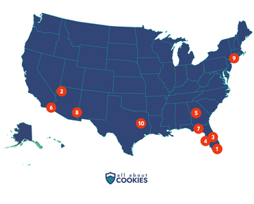 Scammiest Cities in America Map