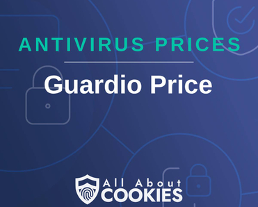 A blue background with images of locks and shields and the text &quot;Guardio Price&quot;