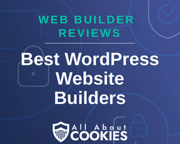 A blue background with locks and the text "Best WordPress Website Builders"