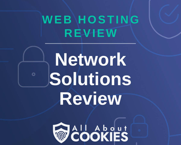 A blue background with locks and the text "Network Solutions Review"
