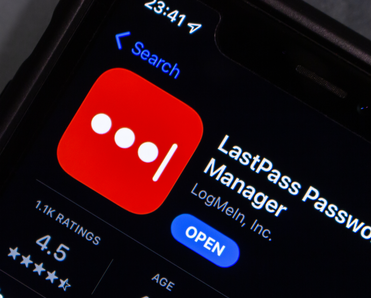 Close up of the LastPass app on the Apple Store.