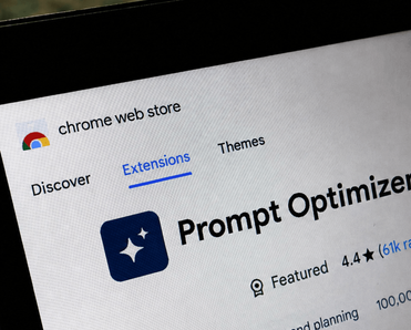 Close up of Chrome Web Store on the Prompt Optimizer page.