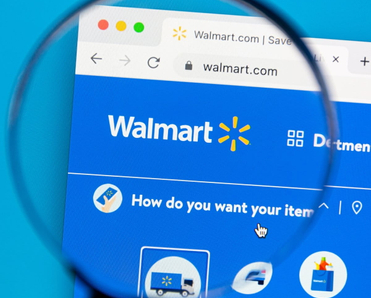 Walmart website on a computer screen.