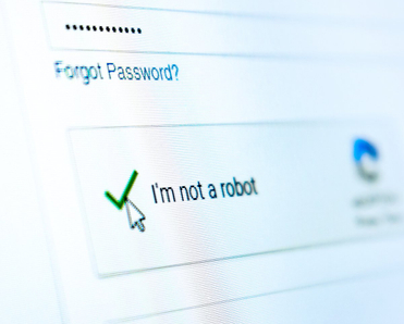 Captcha displaying I'm not a robot option checked off.