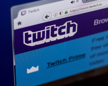 Twitch homepage open on a desktop computer screen.