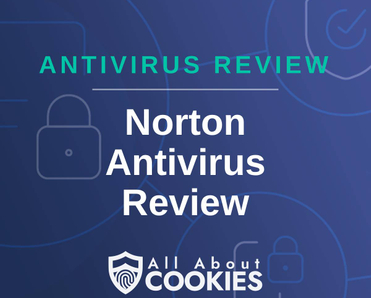 A blue background with locks and the text "Norton Antivirus Review"