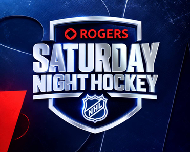 Rogers Saturday Night Hockey emblem on TV