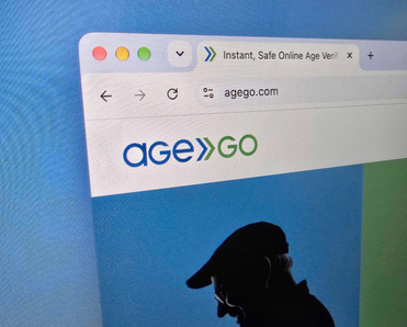 AgeGo homepage opened on a browser.