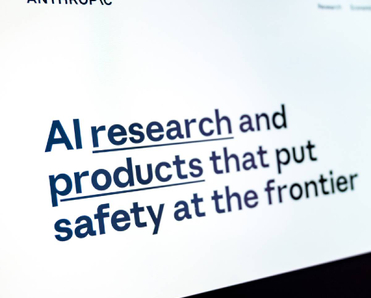 anthropic homepage displaying ai research and safety message