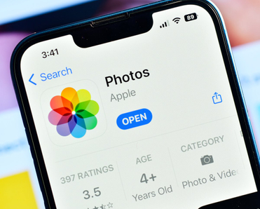 iPhone displaying the App Store page for Photos.
