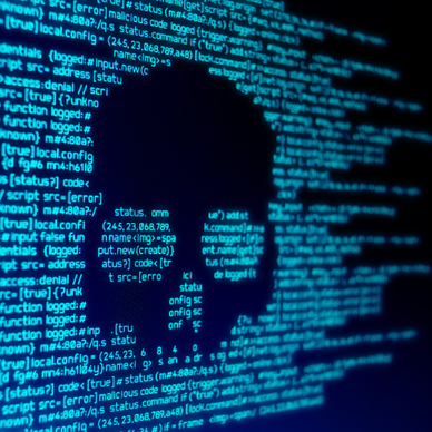 computer virus on screen