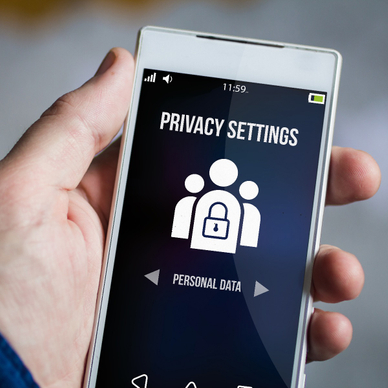 privacy settings screen on phone