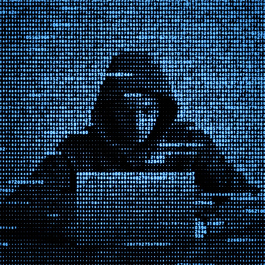 A hacker is using a laptop to enact a cyberattack.