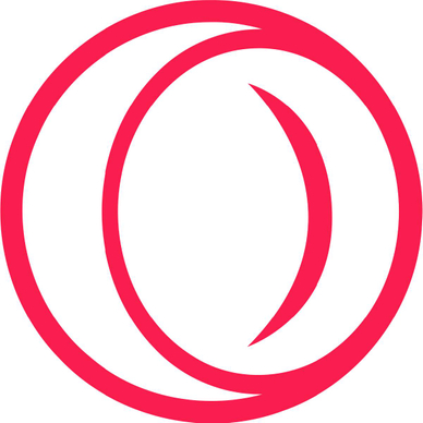 Opera GX red logo on white background