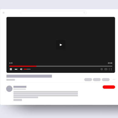 Concept of streaming YouTube on browser