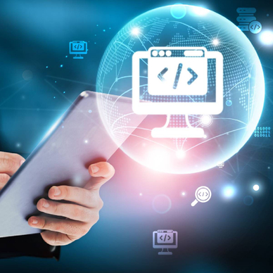 Illustration of a person managing web hosting concept for managed wordpress 