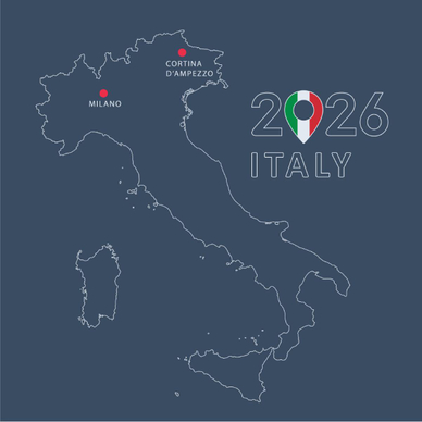 Milano-Cortina 2026 Winter Games map of Italy