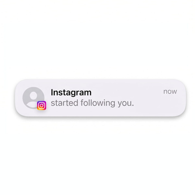 Notification showing that Instagram has started following you.