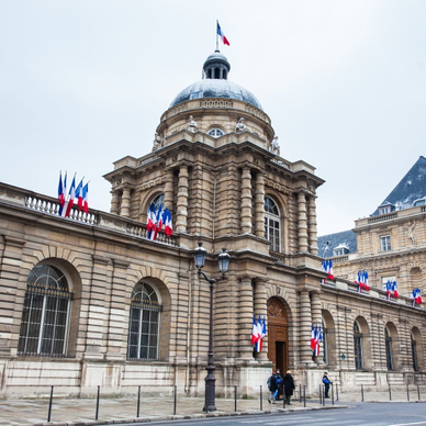 The Senate of France located at the Luxembourg Palace.