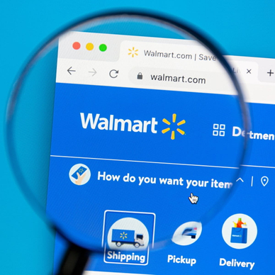 Walmart website on a computer screen.
