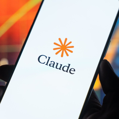 Claude logo displayed on the screen of a smartphone.