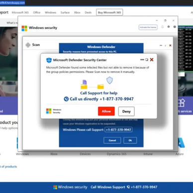A Google scam virus that pretends to lock down your computer.