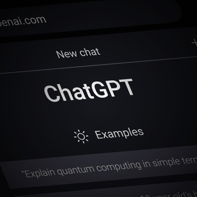 Webpage of ChatGPT on a smartphone.