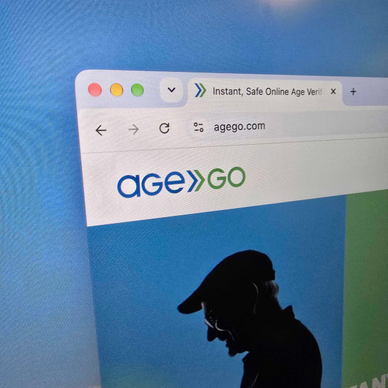 AgeGo homepage opened on a browser.