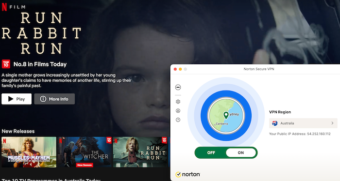 Norton VPN unblocked Australian Netflix for us.
