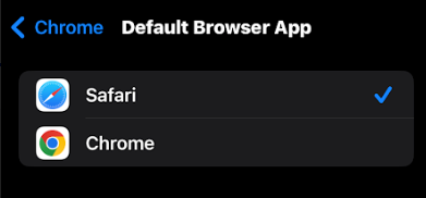 iOS Default Browser App