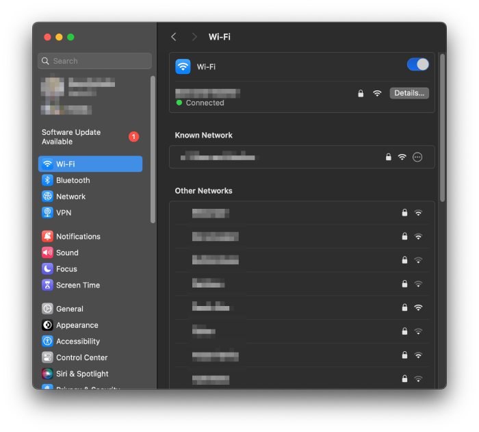 Mac Wi-Fi Settings