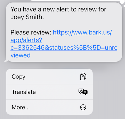 Bark Alert 
