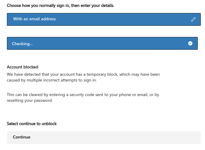 Microsoft sign in tool
