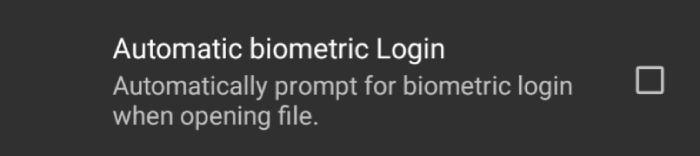 KeePassDroid Biometric Login Button