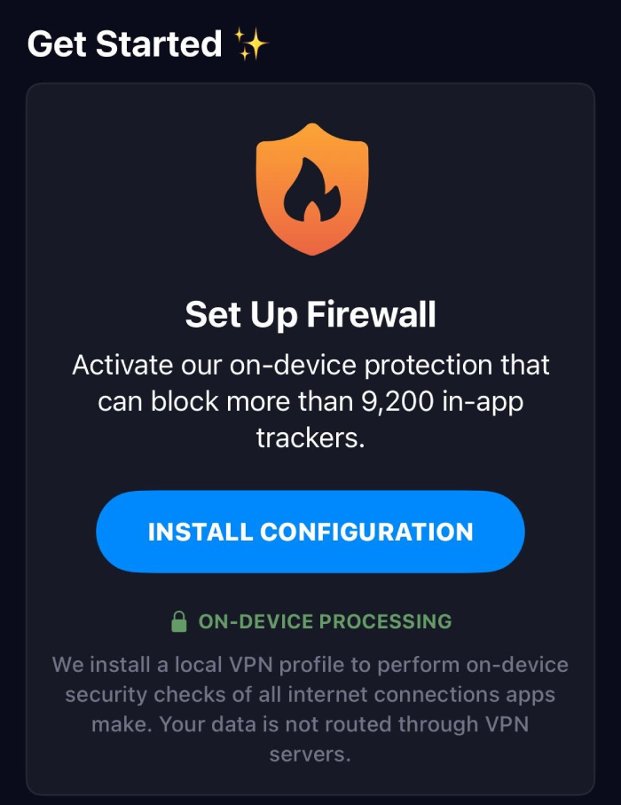 1Blocker firewall setting.