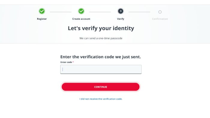 Verify your information with an OTP