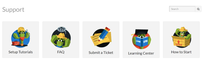 CactusVPN Support Options