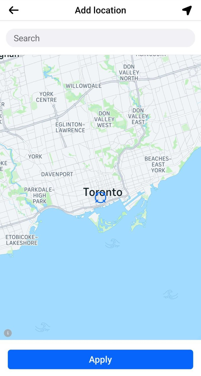 Facebook Marketplace selling location