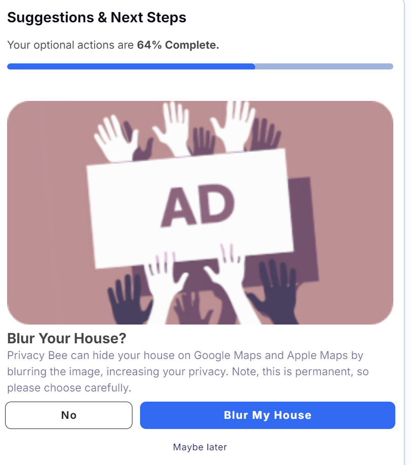 Privacy Bee blur your house