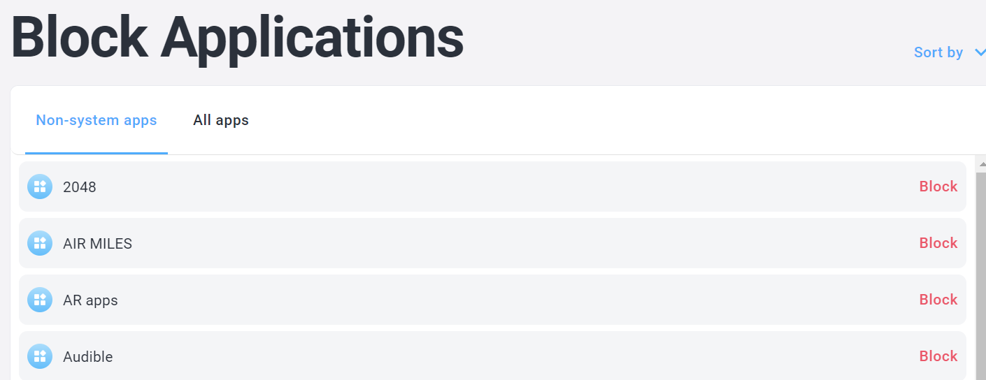 mSpy application blocking