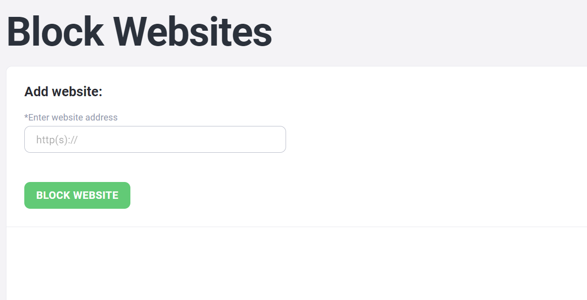 mSpy block websites settings