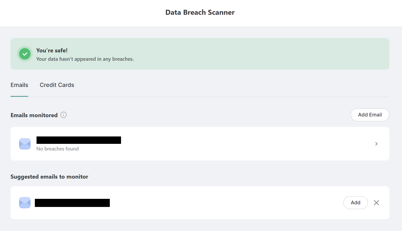 NordPass data breach scanner