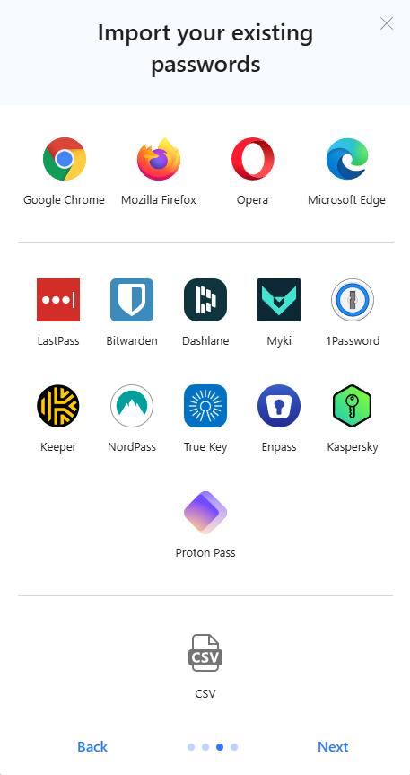 Roboform pop-up to import your existing passwords