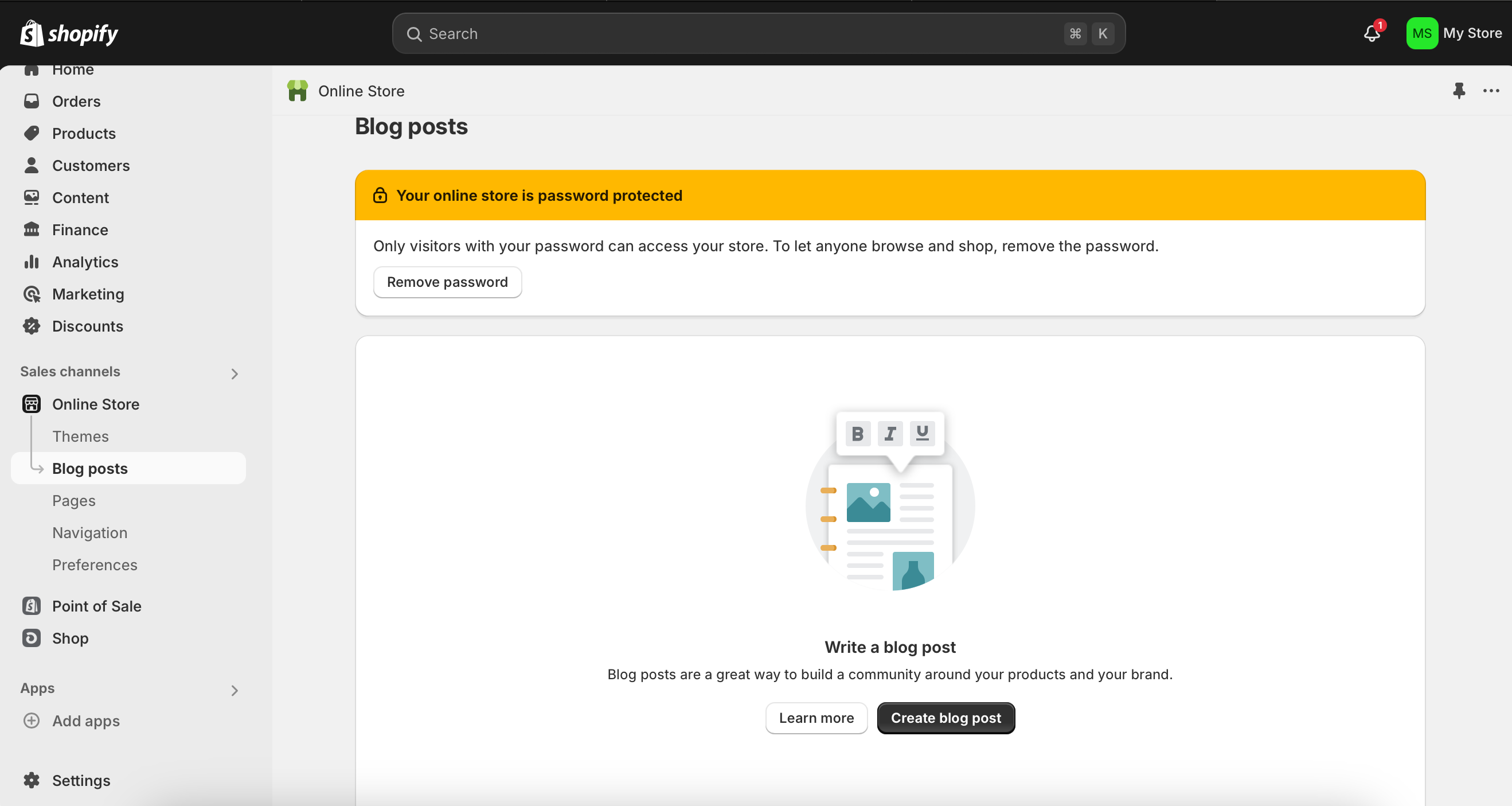 Screenshot of Shopify SEO and blogging tools for All About Cookies Shopify review