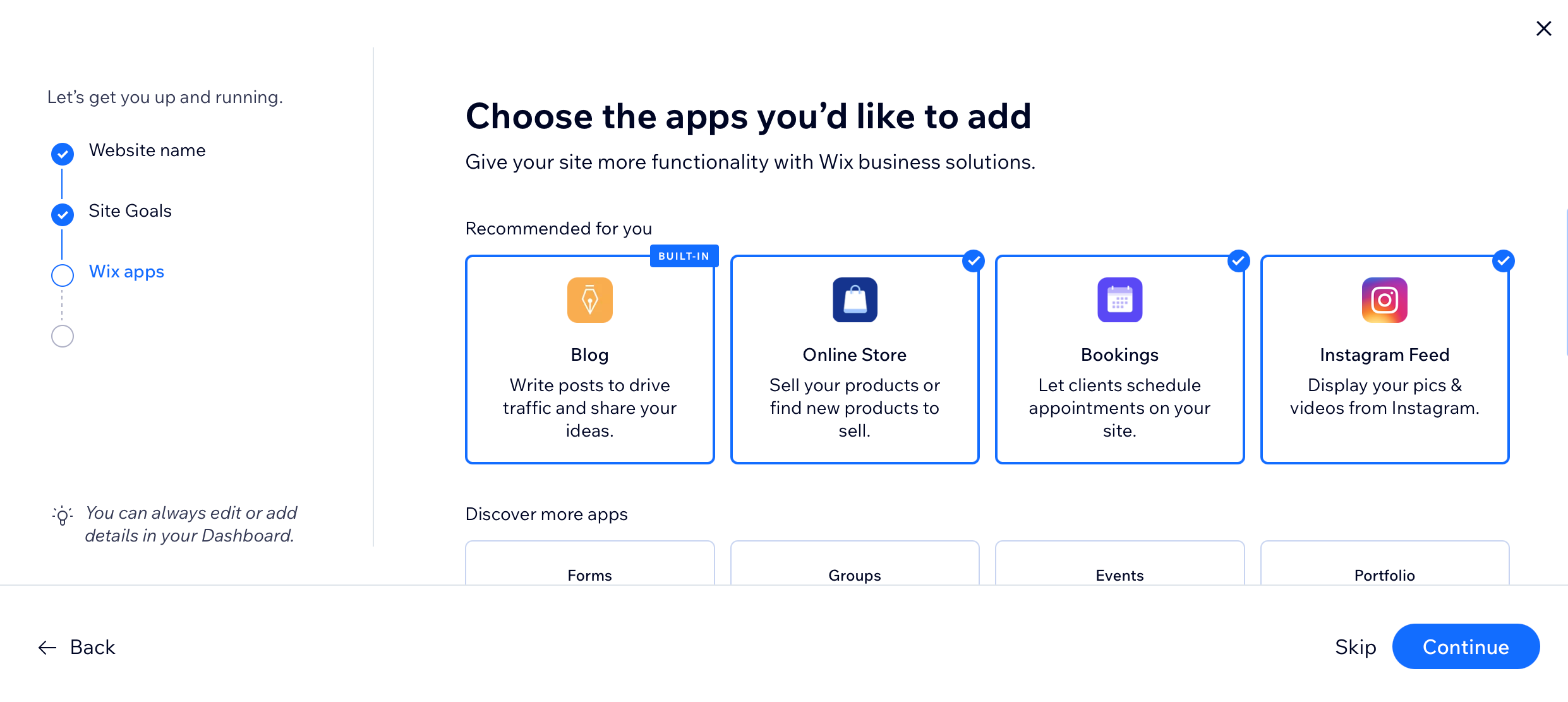 Wix manual website setup for All About Cookies Wix review
