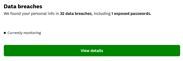 Credit Karma data breaches section
